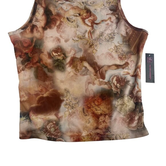 No Boundaries Sleeveless Tank Top Shirt Womens Large Angel Print New - Picture 5 of 11